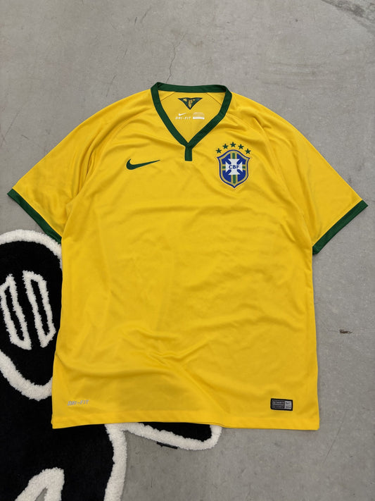 Nike 2014 Brazil National Team Jersey Size Large (Day 1)