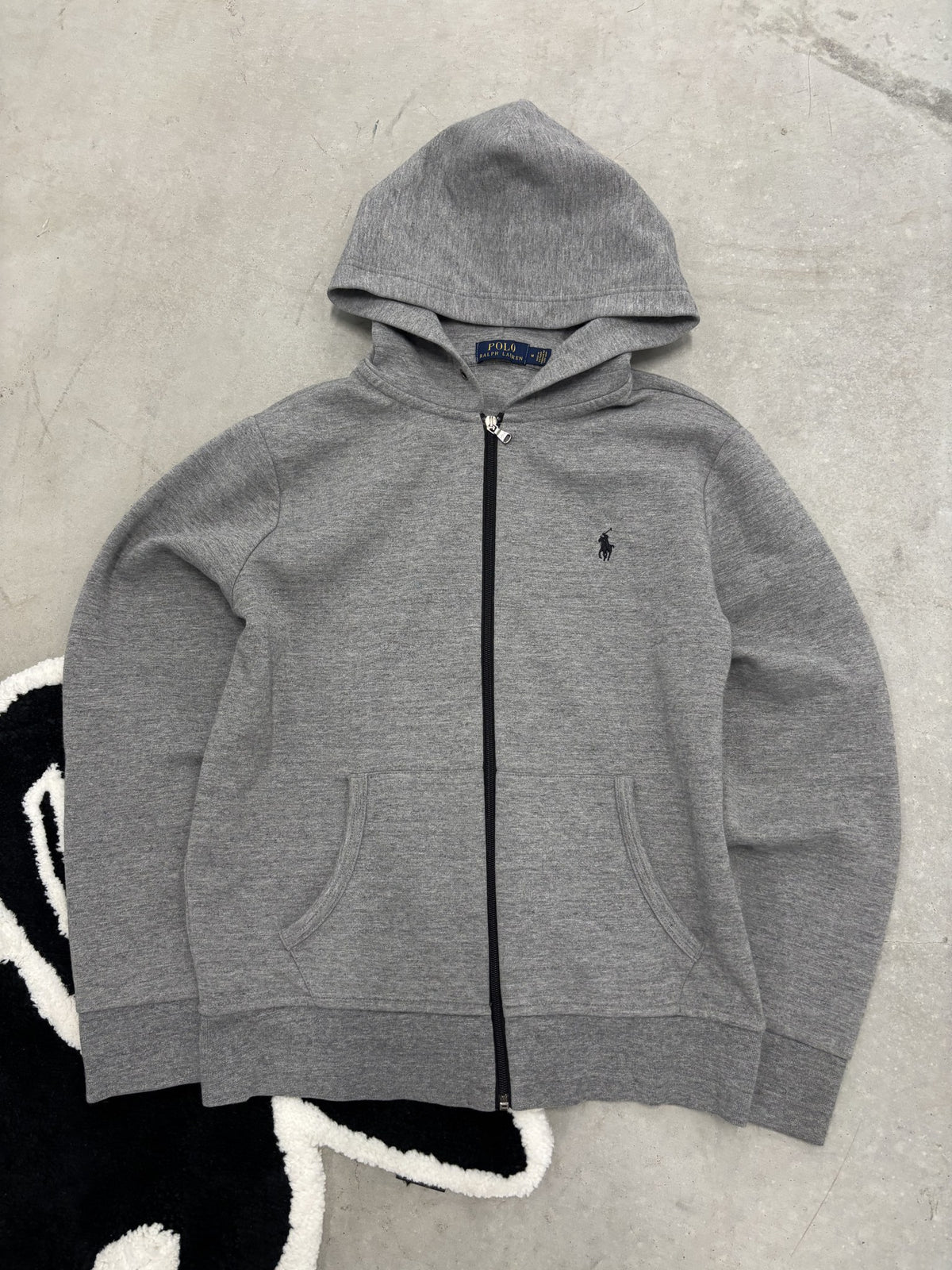 Polo Ralph Lauren Grey Zip Hoodie Sz Medium (Day 4)