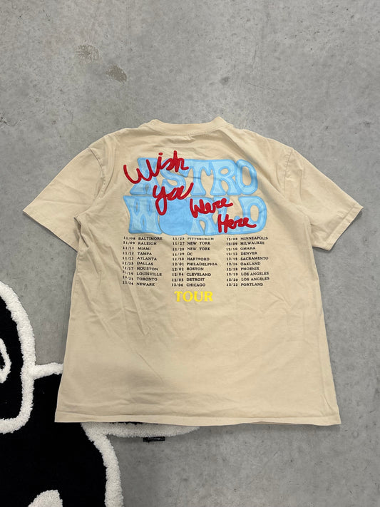 Travis Scott Astro world Wish You Were Here Tour Tee Sz Large (Day 12)