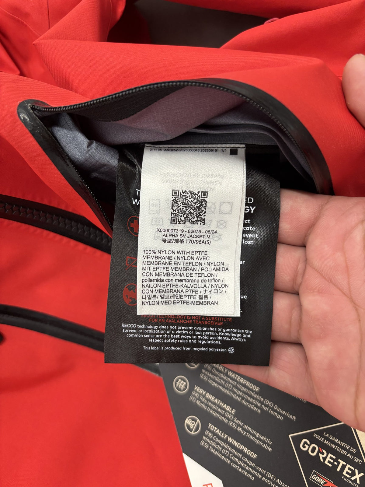 Arc'teryx Alpha SV Gore-Tex Pro Jacket Sz Small