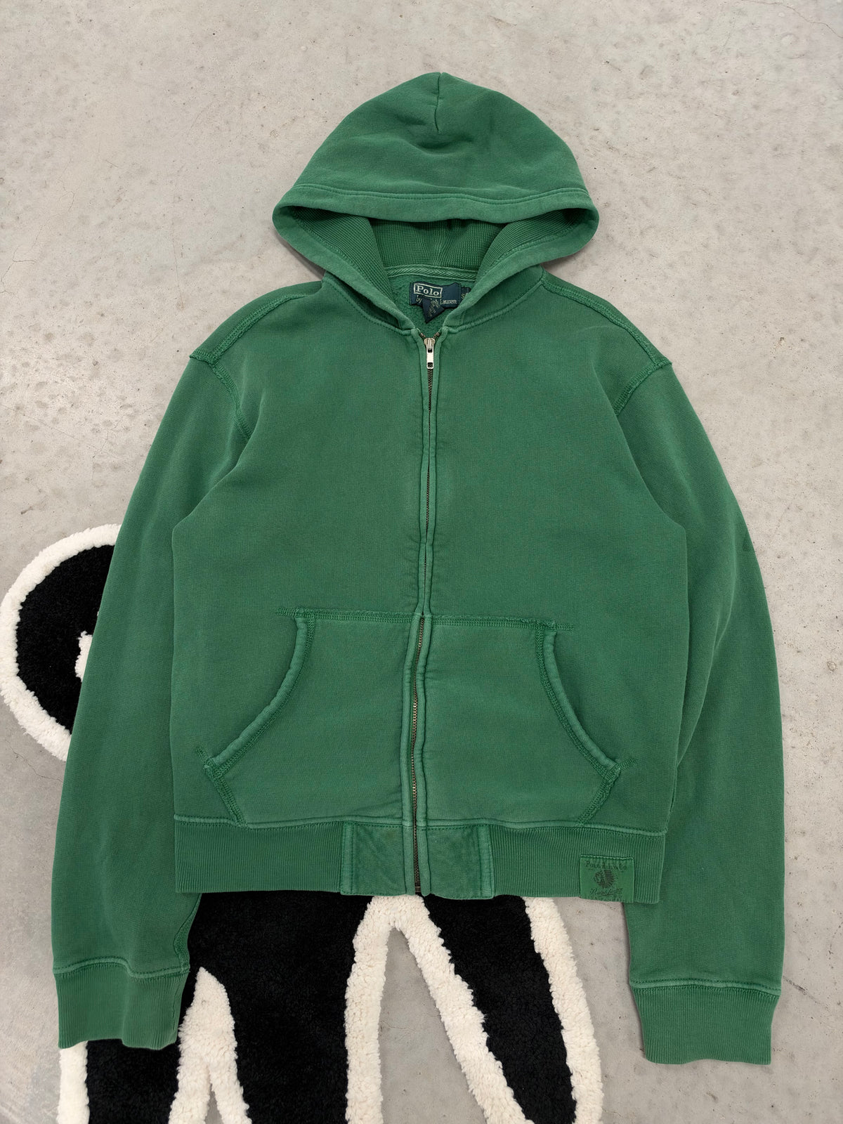 Polo Ralph Lauren Green Zip Hoodie Sz Small (Day 37)