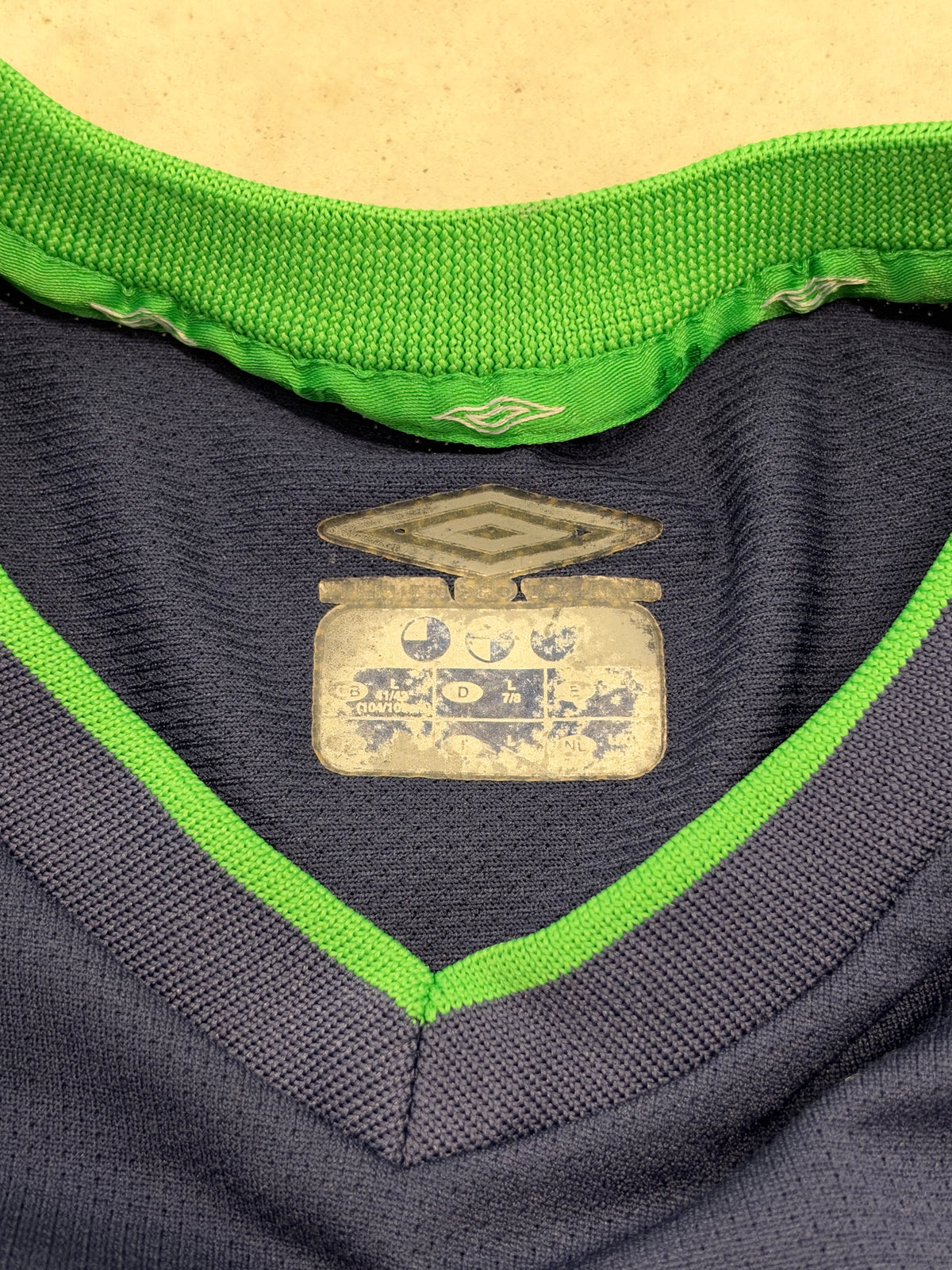 Ireland FAI eircom Umbro Jersey Navy Sz Large (Day 36)