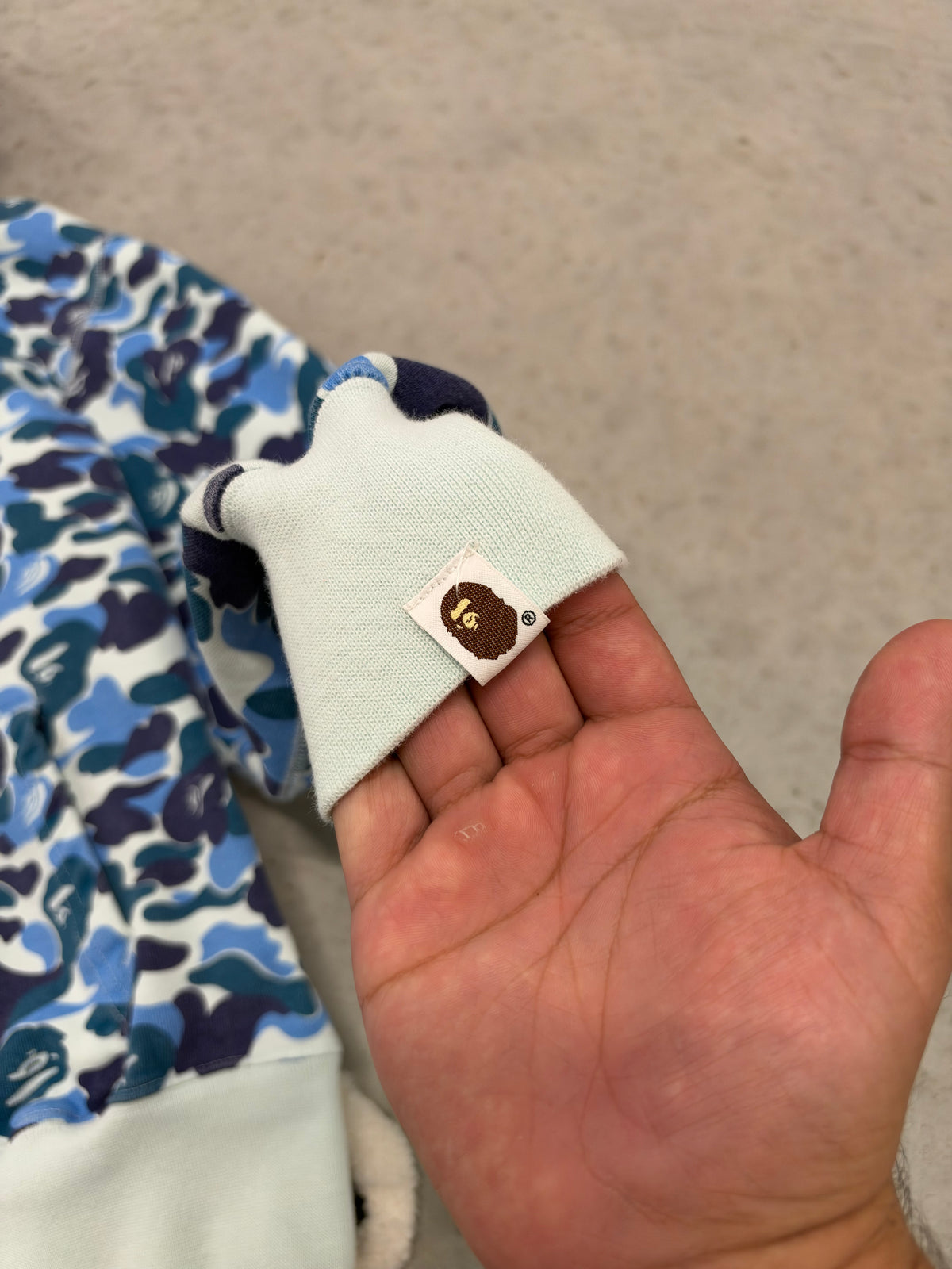 BAPE A Bathing Ape Blue ABC Camo Shark Full Zip Hoodie WGM Small (Day 38)