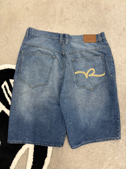 Vintage Rocawear Stonewash Denim Jorts Sz 36