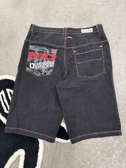 Vintage Enyce Black Denim Jorts Sz 36