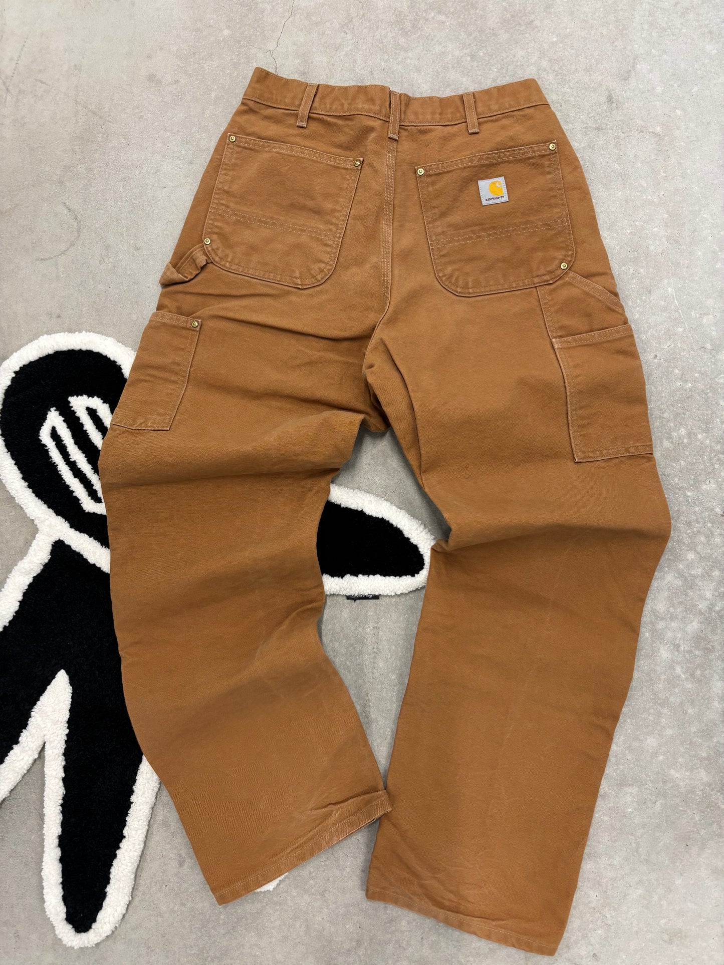 Carhartt Brown Double Knees Duck Carpenter Pants Sz 32x30