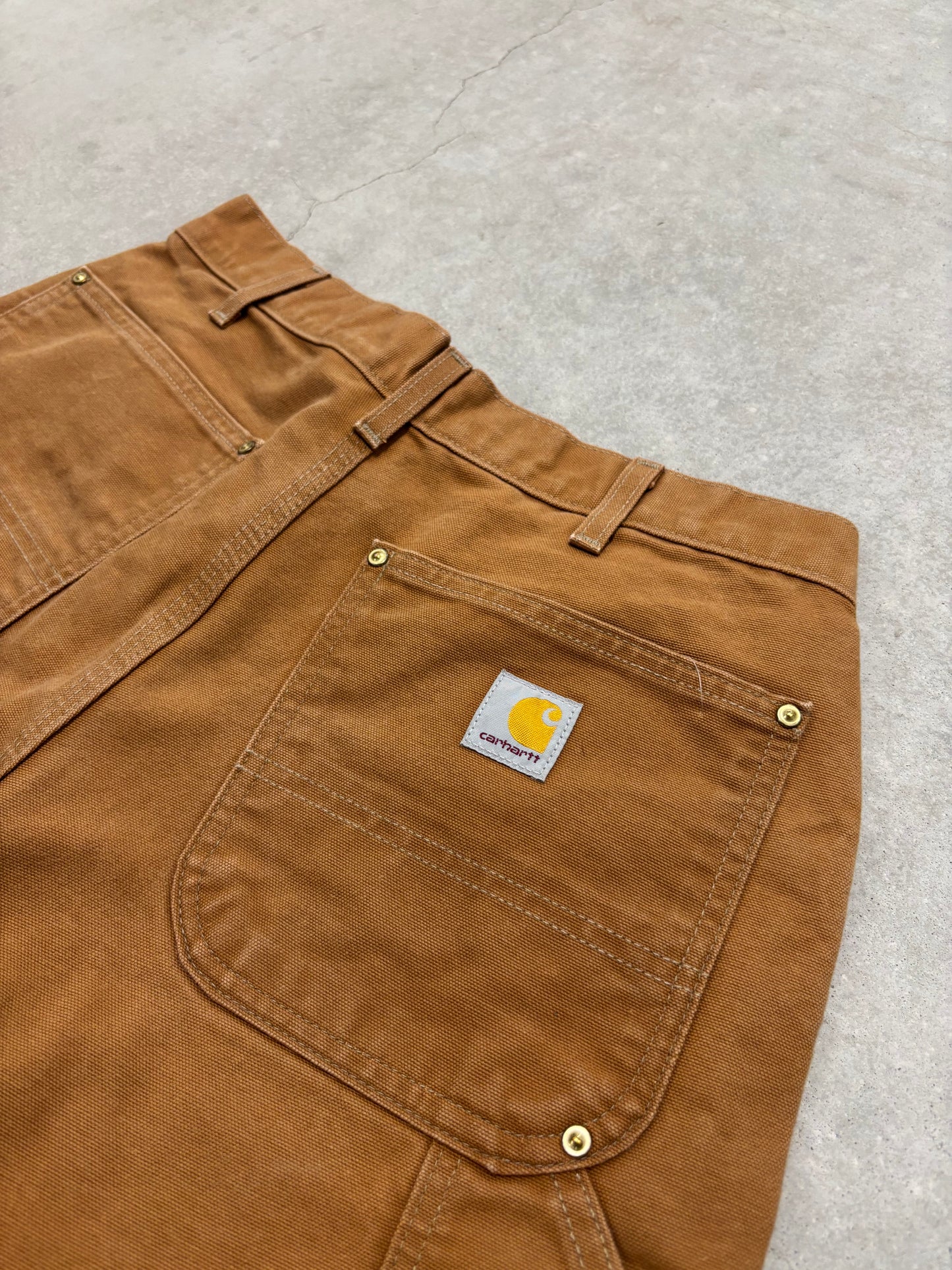 Carhartt Brown Double Knees Duck Carpenter Pants Sz 32x30