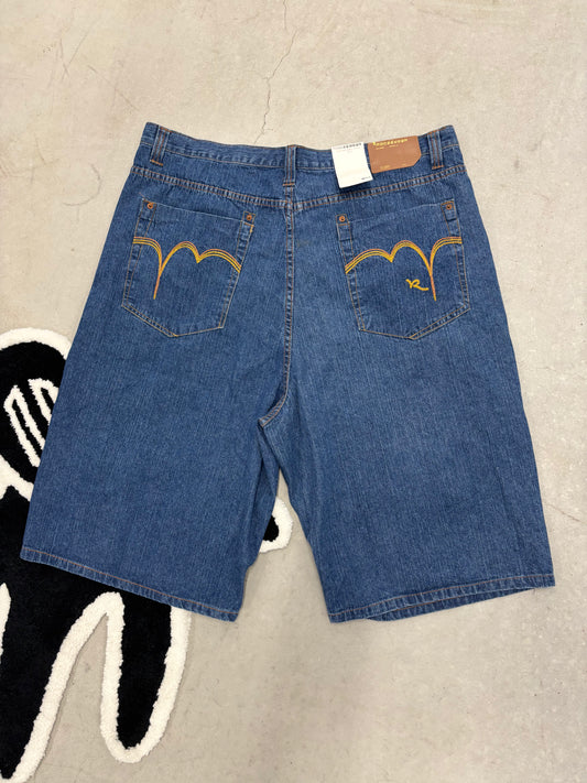 Vintage Rocawear Gold Embroidered Jorts Sz 42