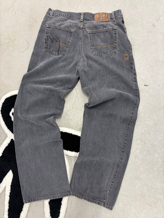Vintage Spitfire Grey Wash Jeans Sz 34