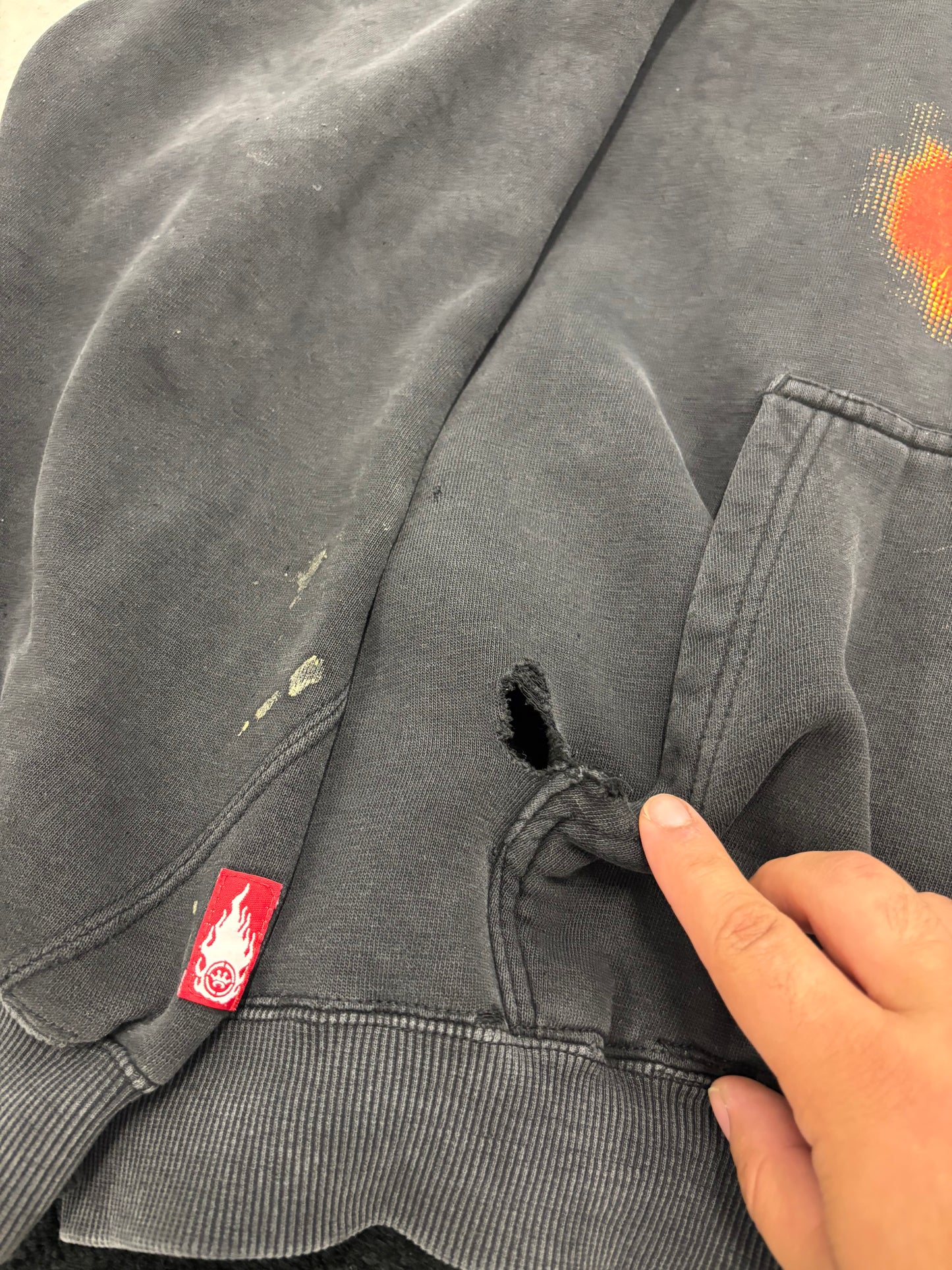 Vintage JNCO Faded Flame Hoodie Sz XXLarge