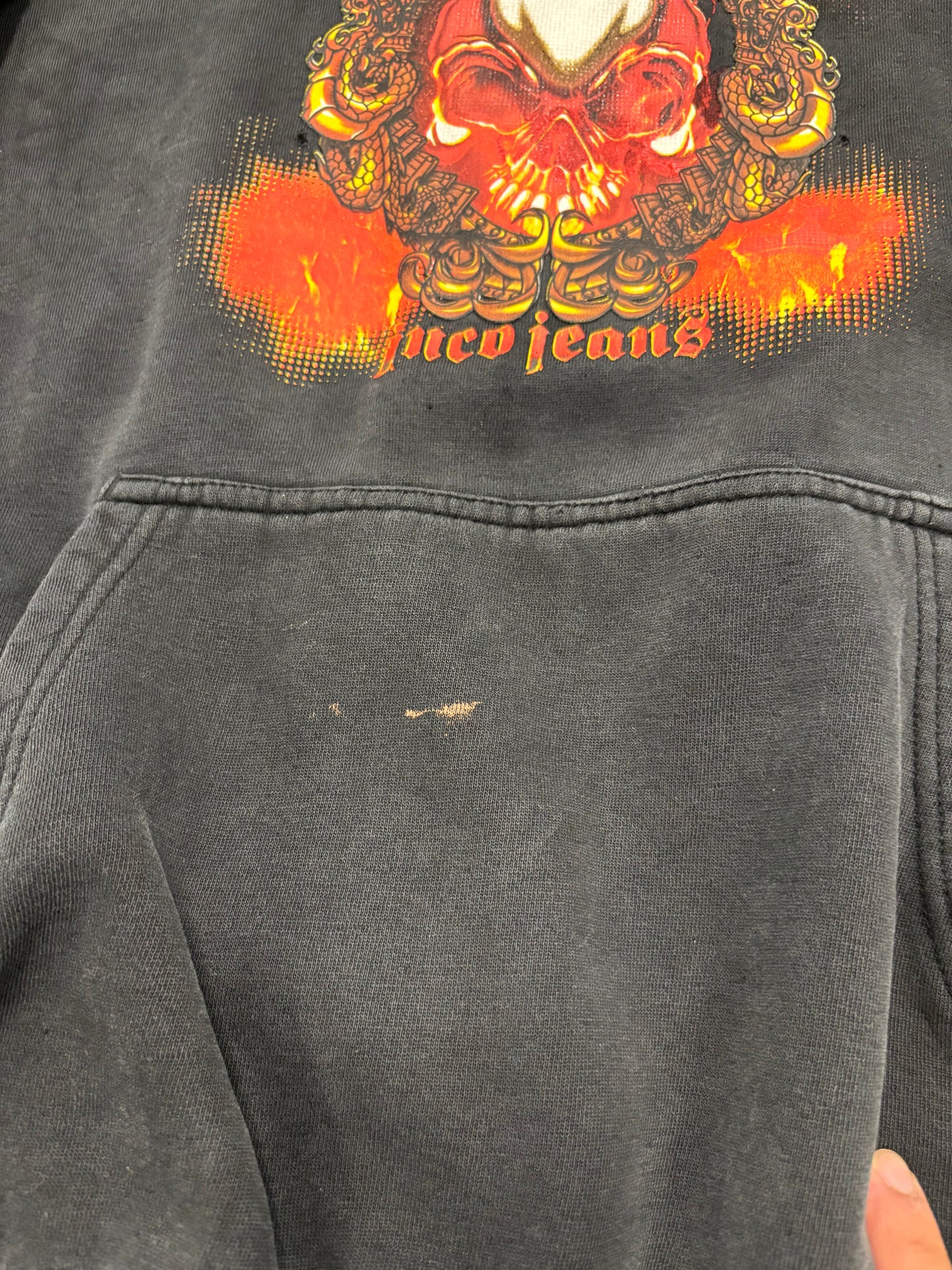 Vintage JNCO Faded Flame Hoodie Sz XXLarge