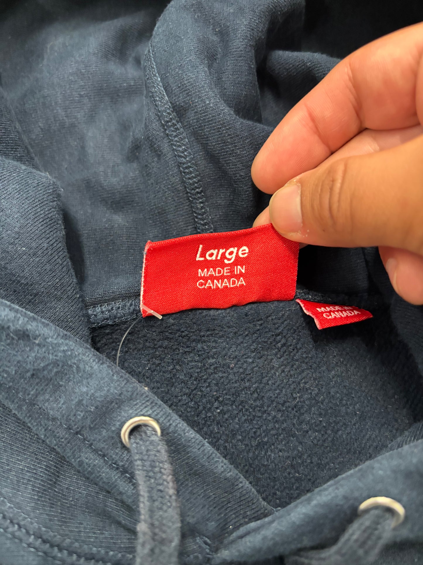 Supreme Box Logo Hoodie Navy Sz Large