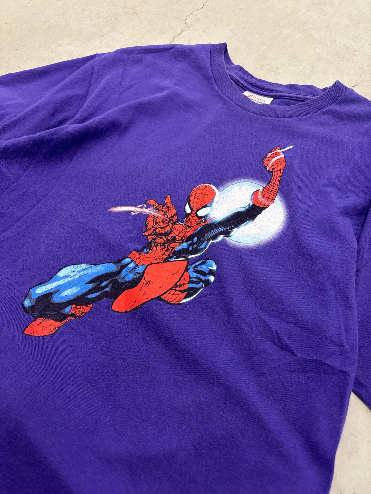 Vintage 2002 Spider-Man Movie Tee Purple Sz Large