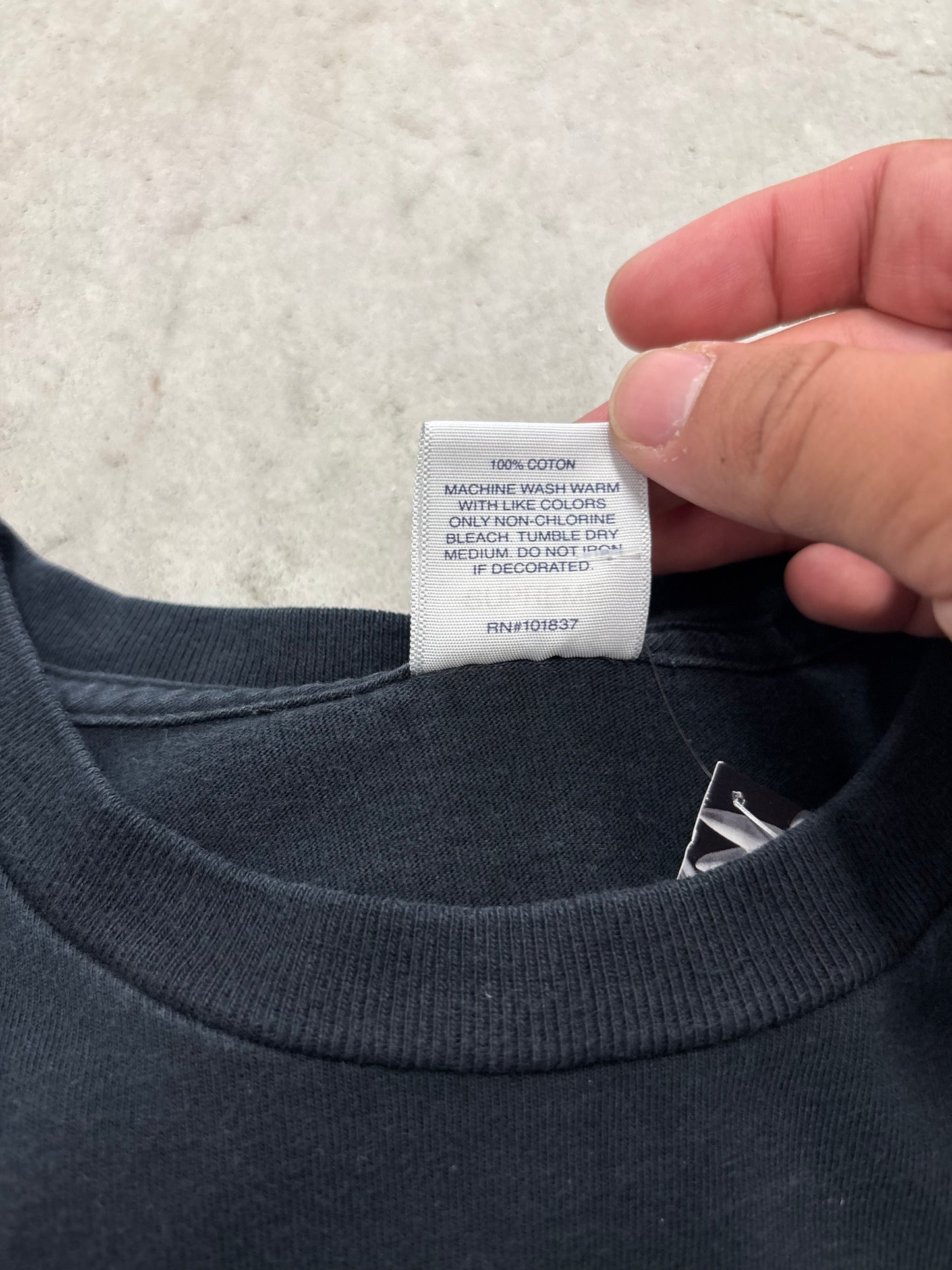 Supreme Oval Logo Long Sleeve Tee Black Sz Large