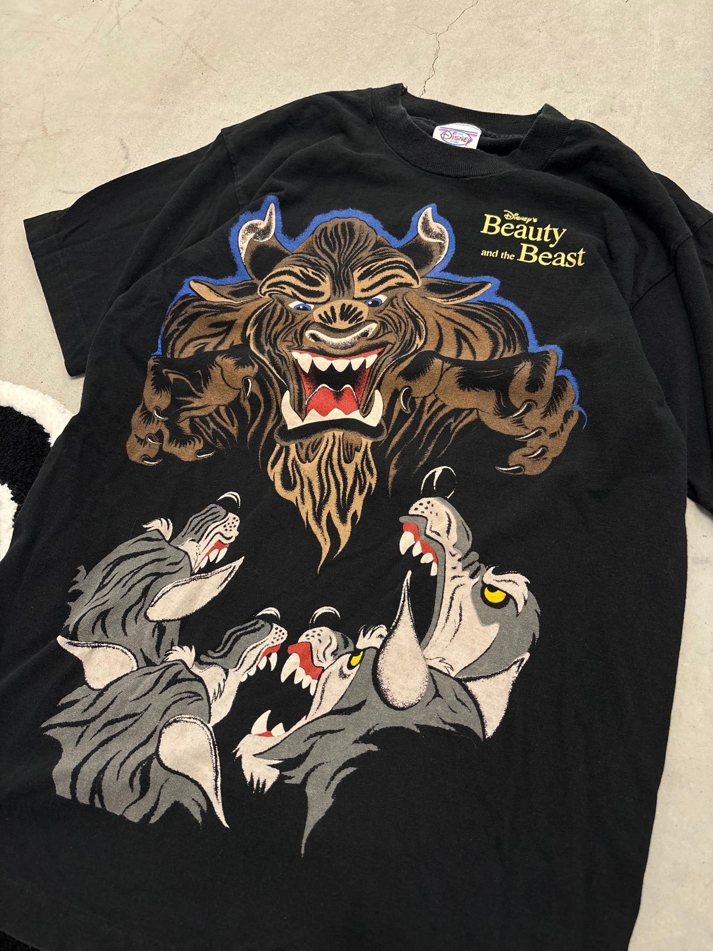 Vintage Disney Beauty And The Beast Tee Sz Large