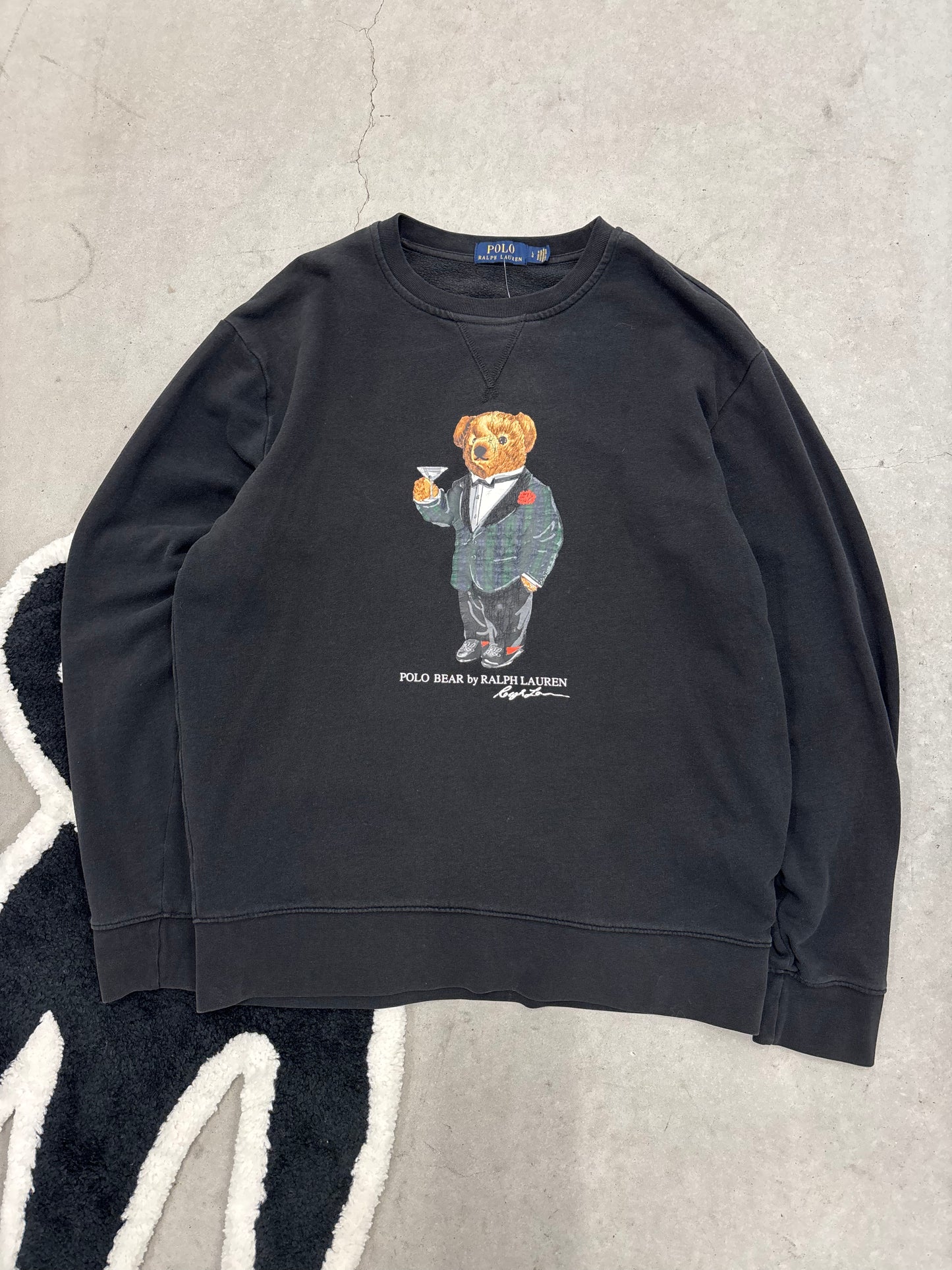 Polo Ralph Lauren Polo Bear Crewneck Faded Black Sz Large