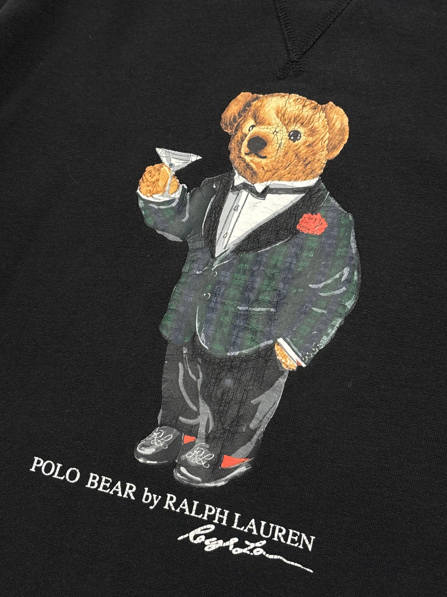 Polo Ralph Lauren Polo Bear Crewneck Faded Black Sz Large