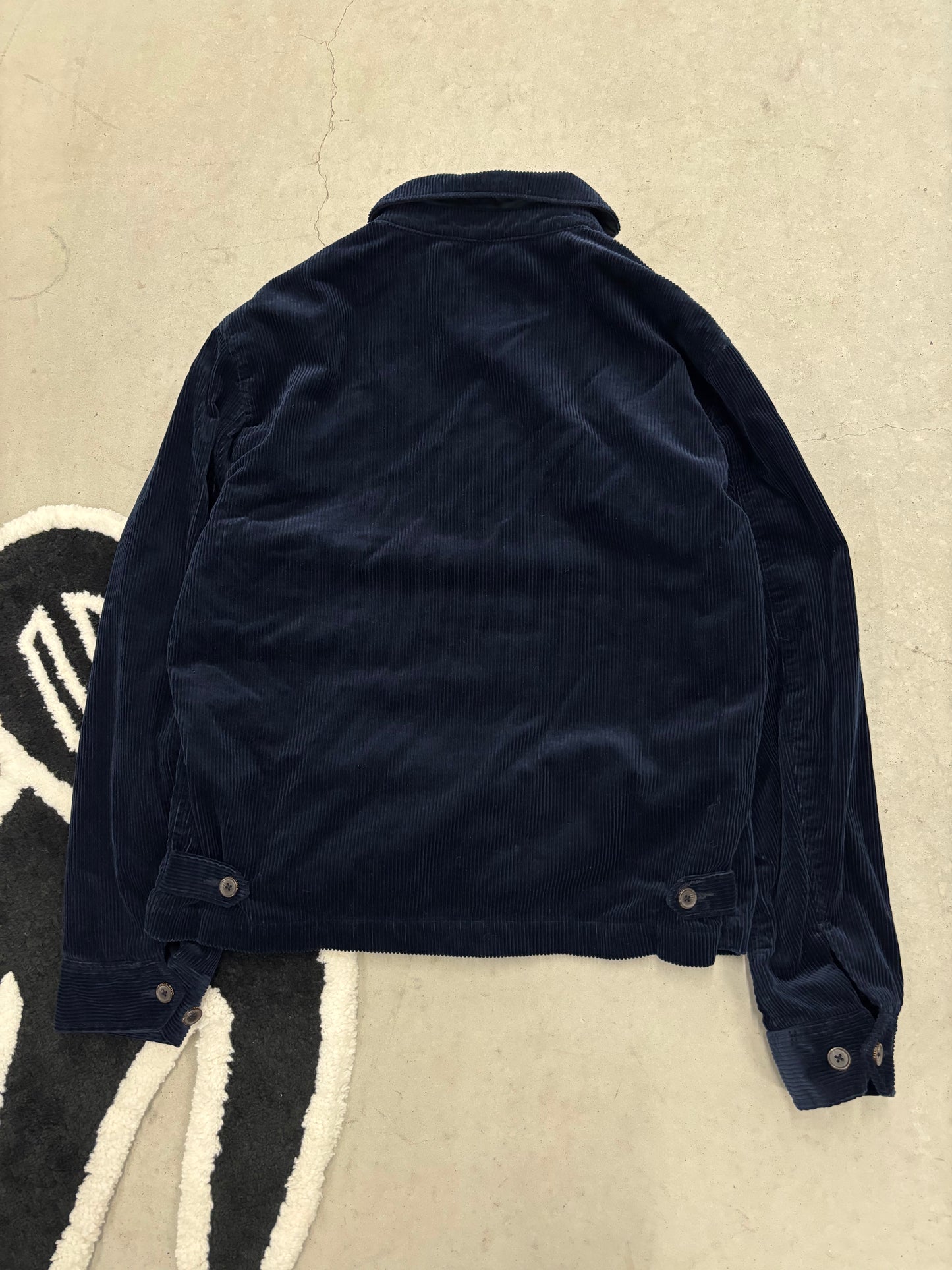 Polo Ralph Lauren Corduroy Harrington Jacket Navy Sz Medium