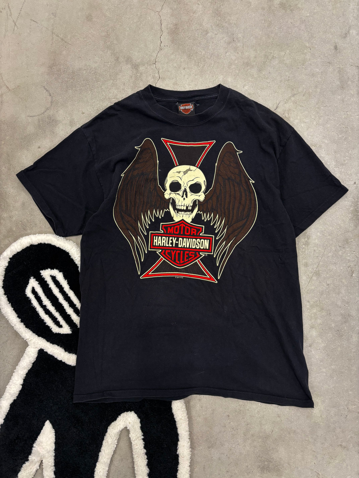 Harley-Davidson Washington DC Skull Tee Black Sz Large (Day 7)