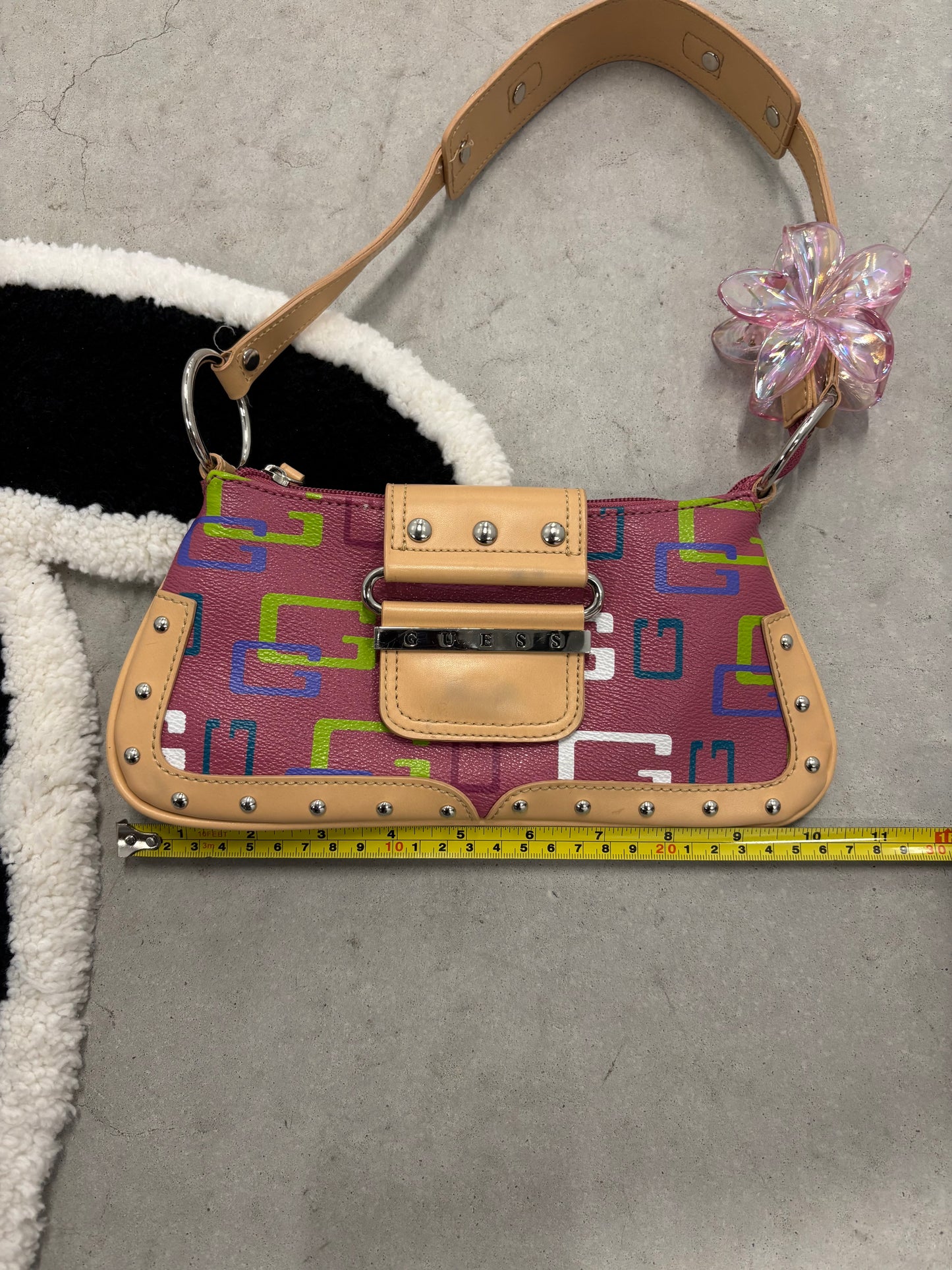 Guess Monogram Studded Shoulder Bag (Day 7)
