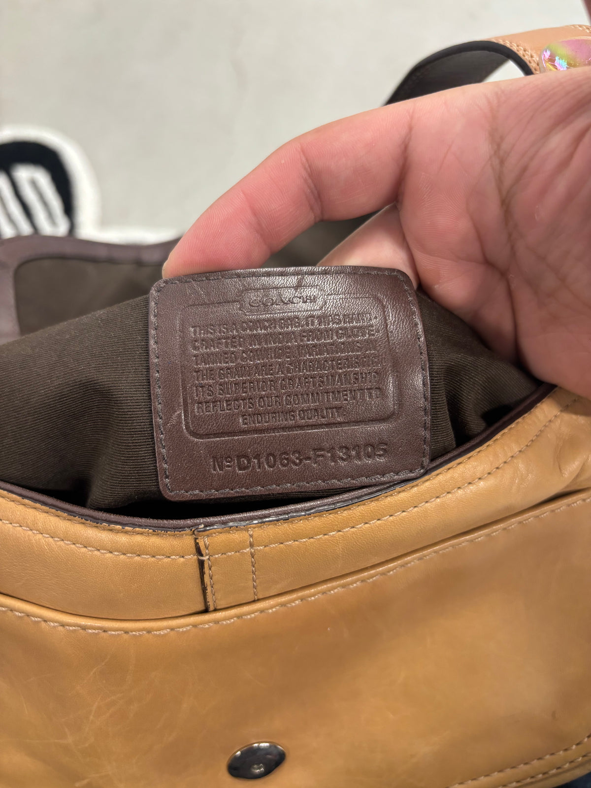 Coach Soho Leather Shoulder Bag Camel