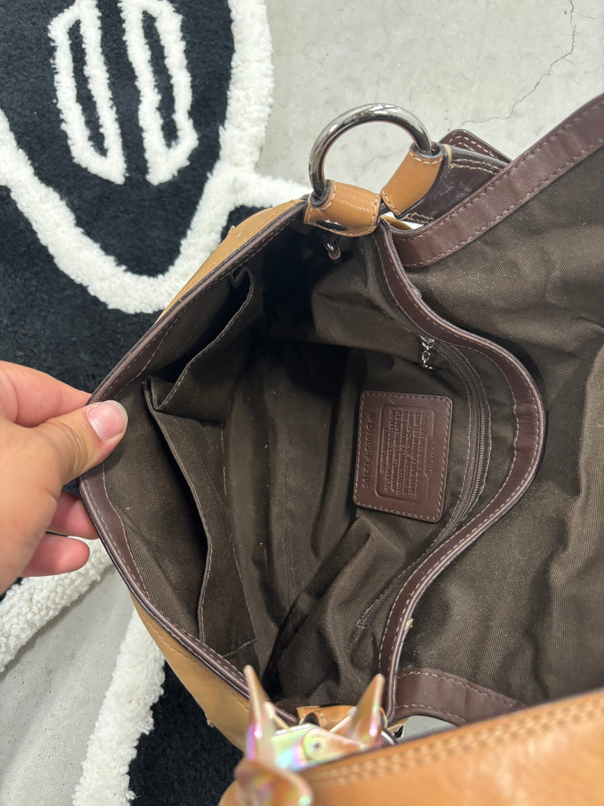 Coach Soho Leather Shoulder Bag Camel