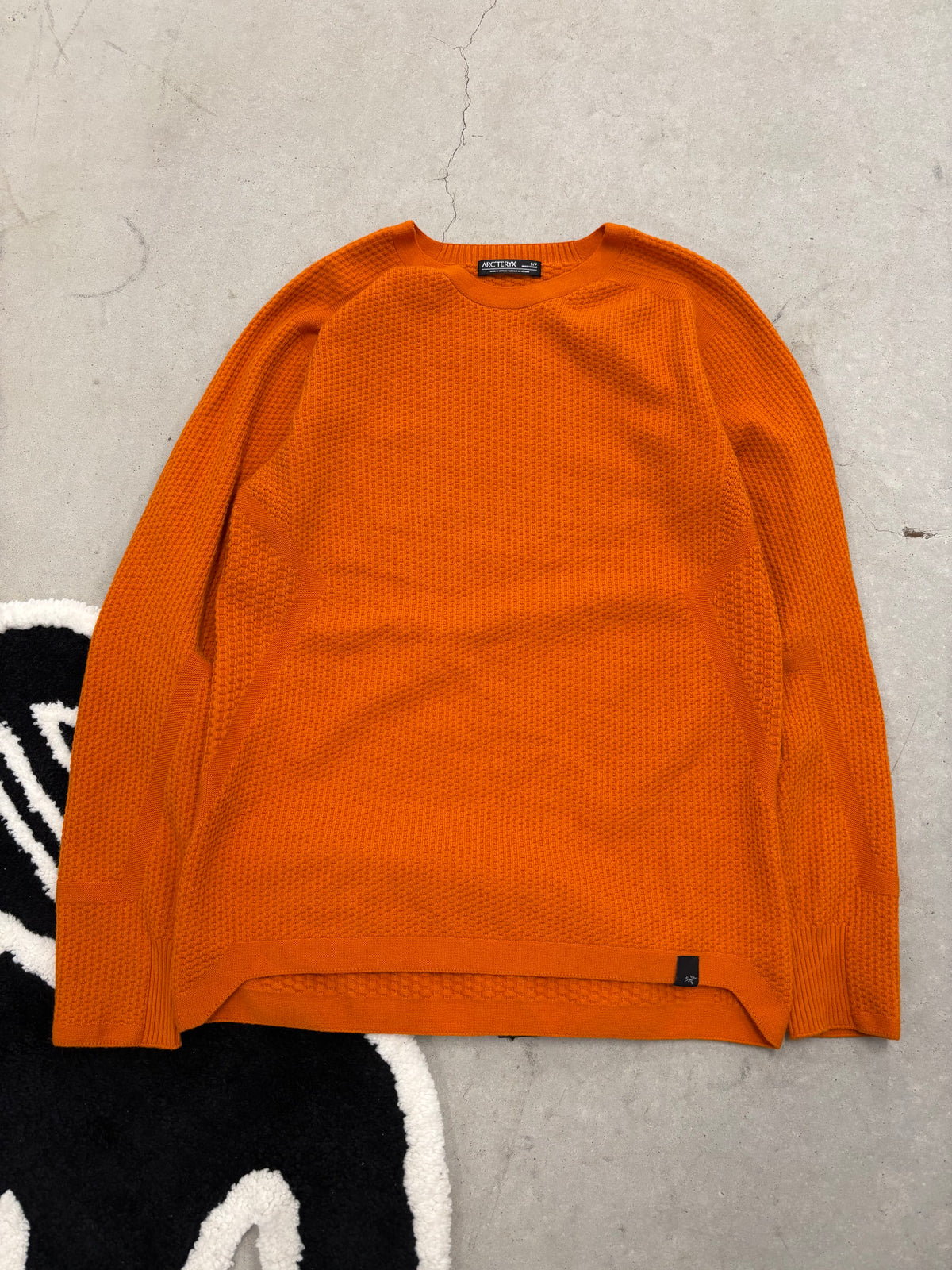 Arc'teryx Hallam Merino Wool Crew Orange Sz Small