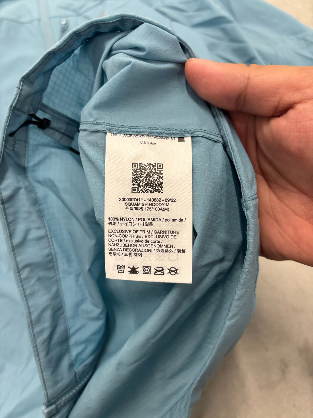 Arc'teryx Squamish Hoody Glacier Blue Sz Medium