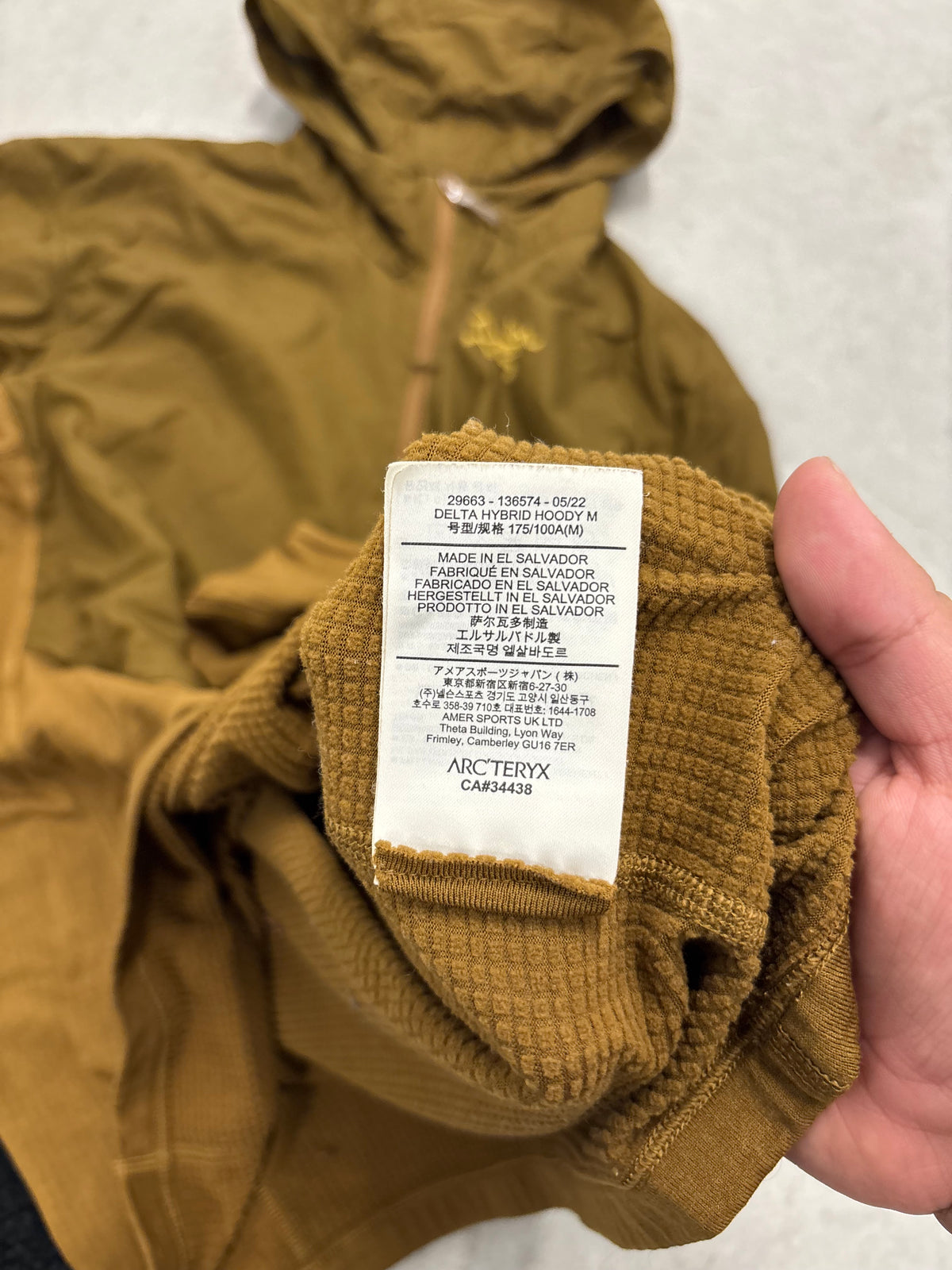 Arc'teryx Delta Hybrid Hoody Coyote Sz Medium