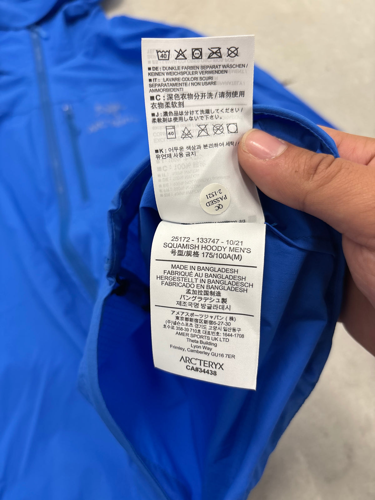 Arc'teryx Squamish Hoody Blue Sz Medium