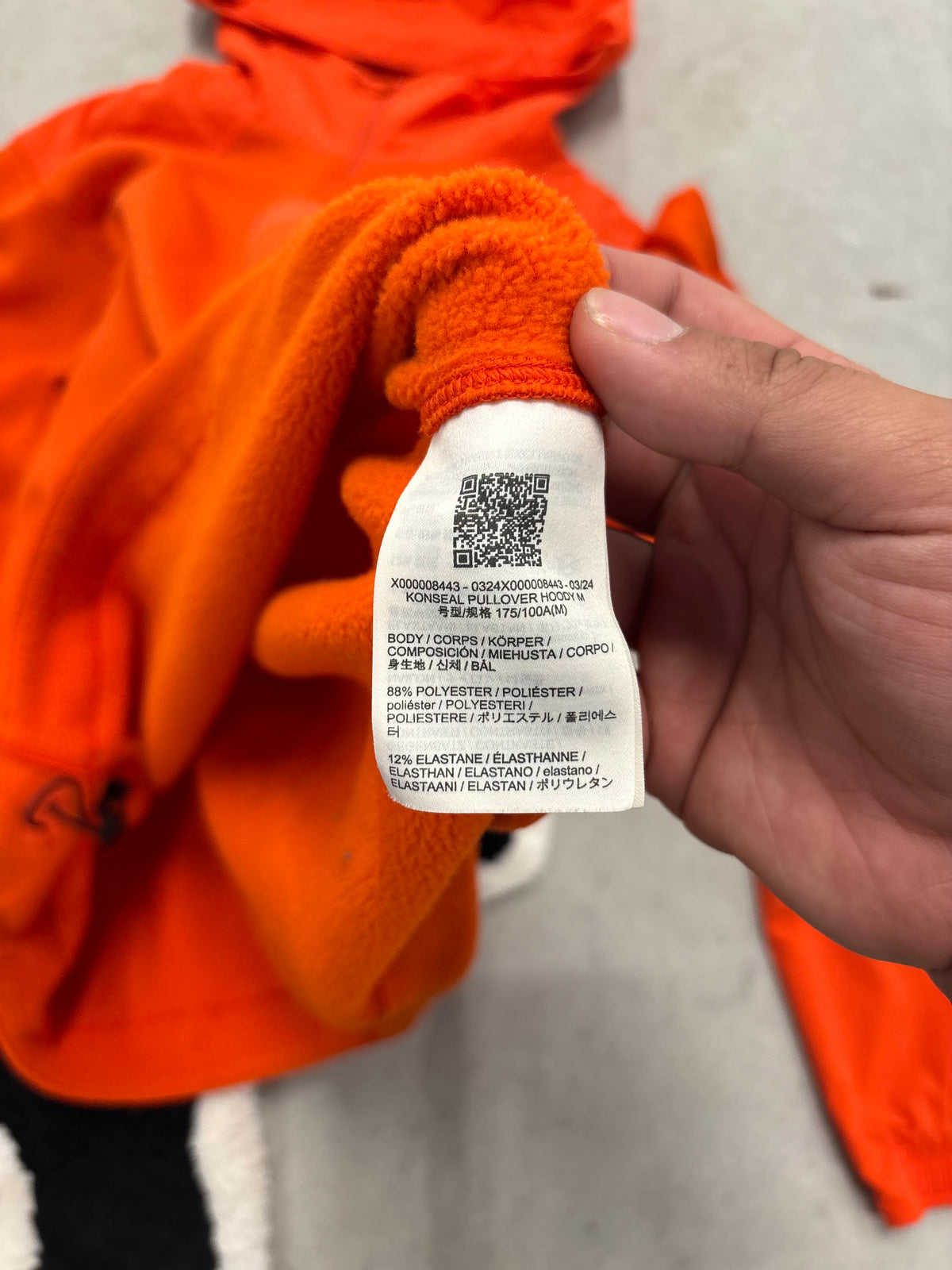 Arc'teryx Konseal Pullover Hoody Orange Sz Medium