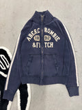 Abercrombie & Fitch Arch Logo Zip Sweatshirt Navy Sz Large (Day 9)