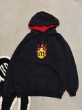 Mecca Jeans Flame Logo Hoodie Black Sz XL (Day 9)