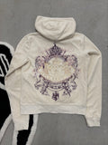Juicy Couture Velour Zip Hoodie Cream Sz Large (Day 9)