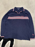 Polo Sport Ralph Lauren Striped Long Sleeve Polo Navy Sz XL (Day 8)