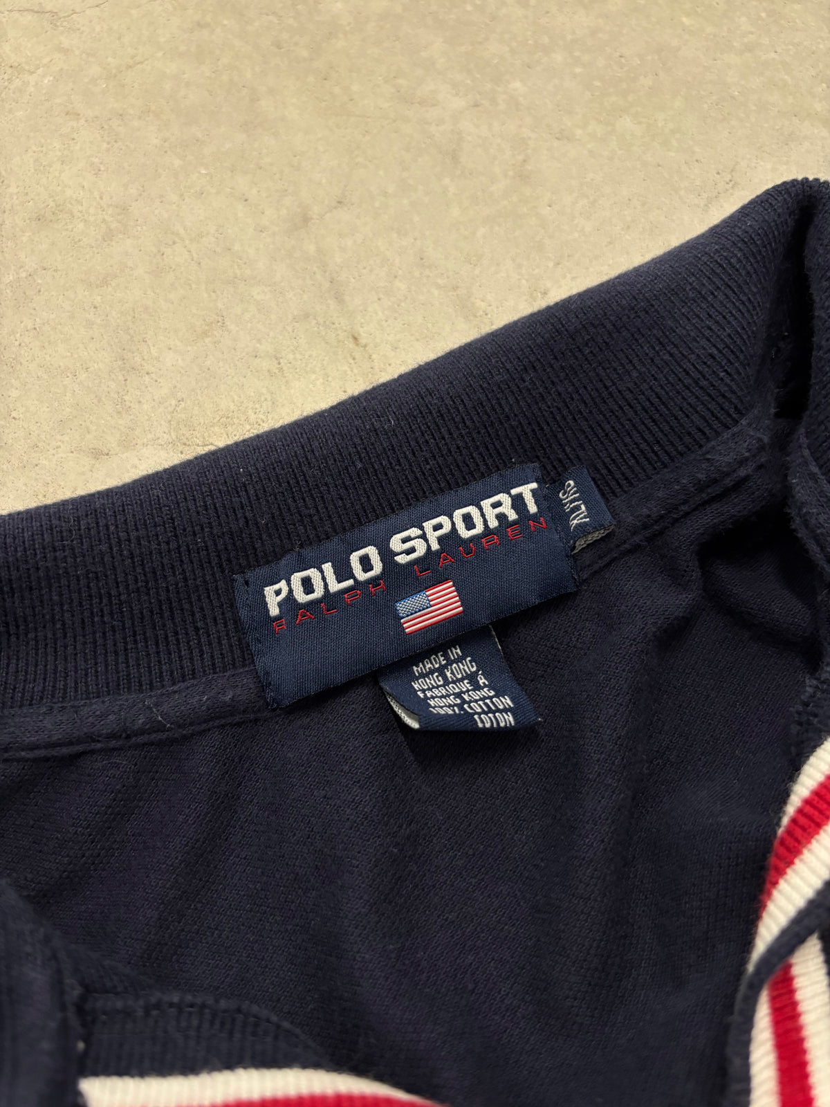 Polo Sport Ralph Lauren Striped Long Sleeve Polo Navy Sz XL (Day 8)