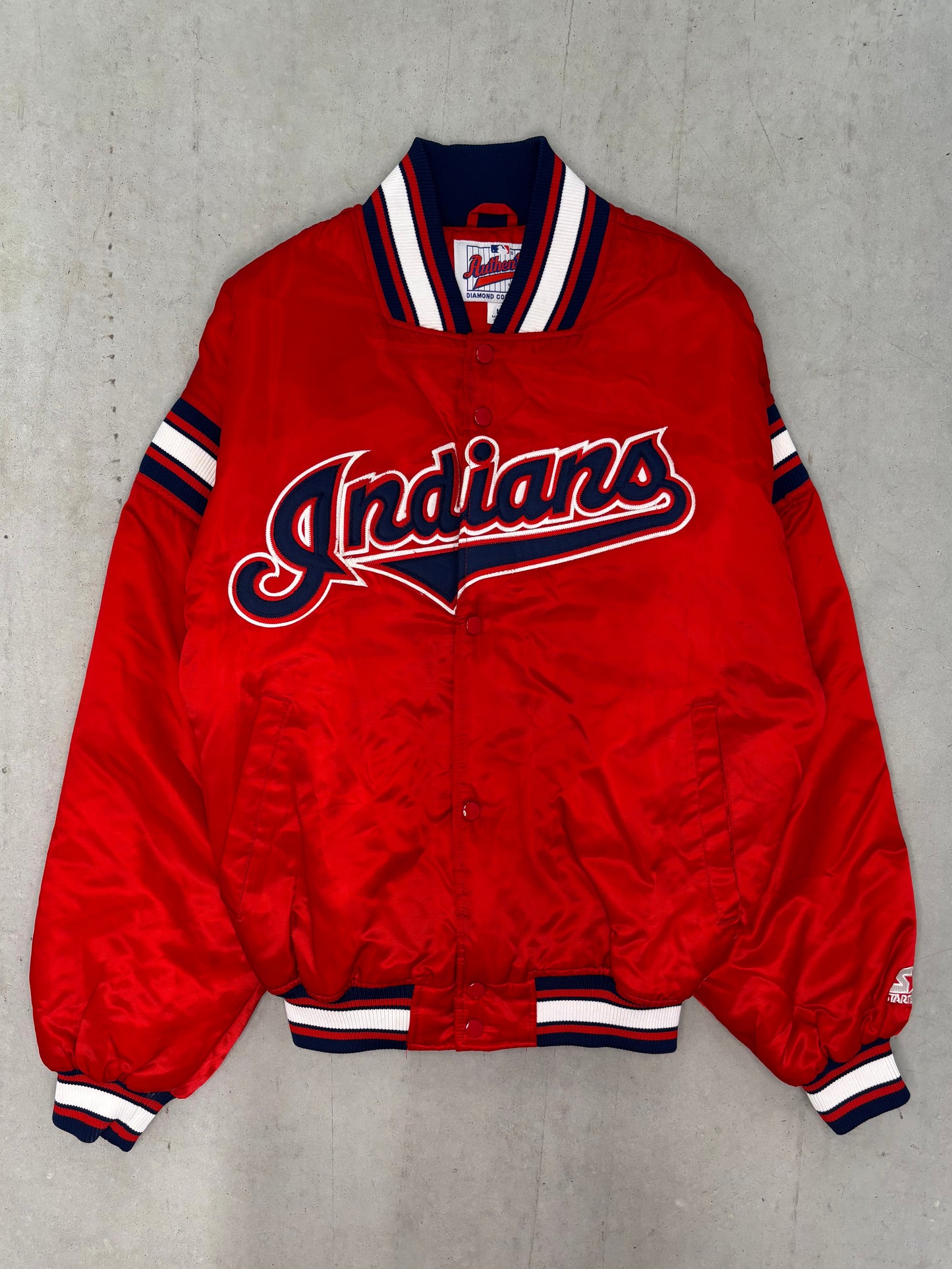 Vintage Cleveland Indians Starters Jacket Sz Medium