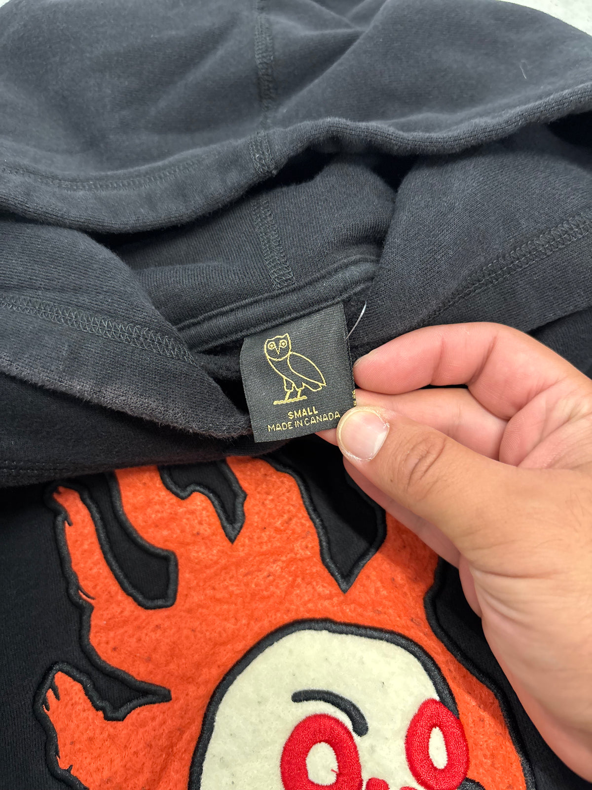 OVO Flame Head Hoodie Sz Small