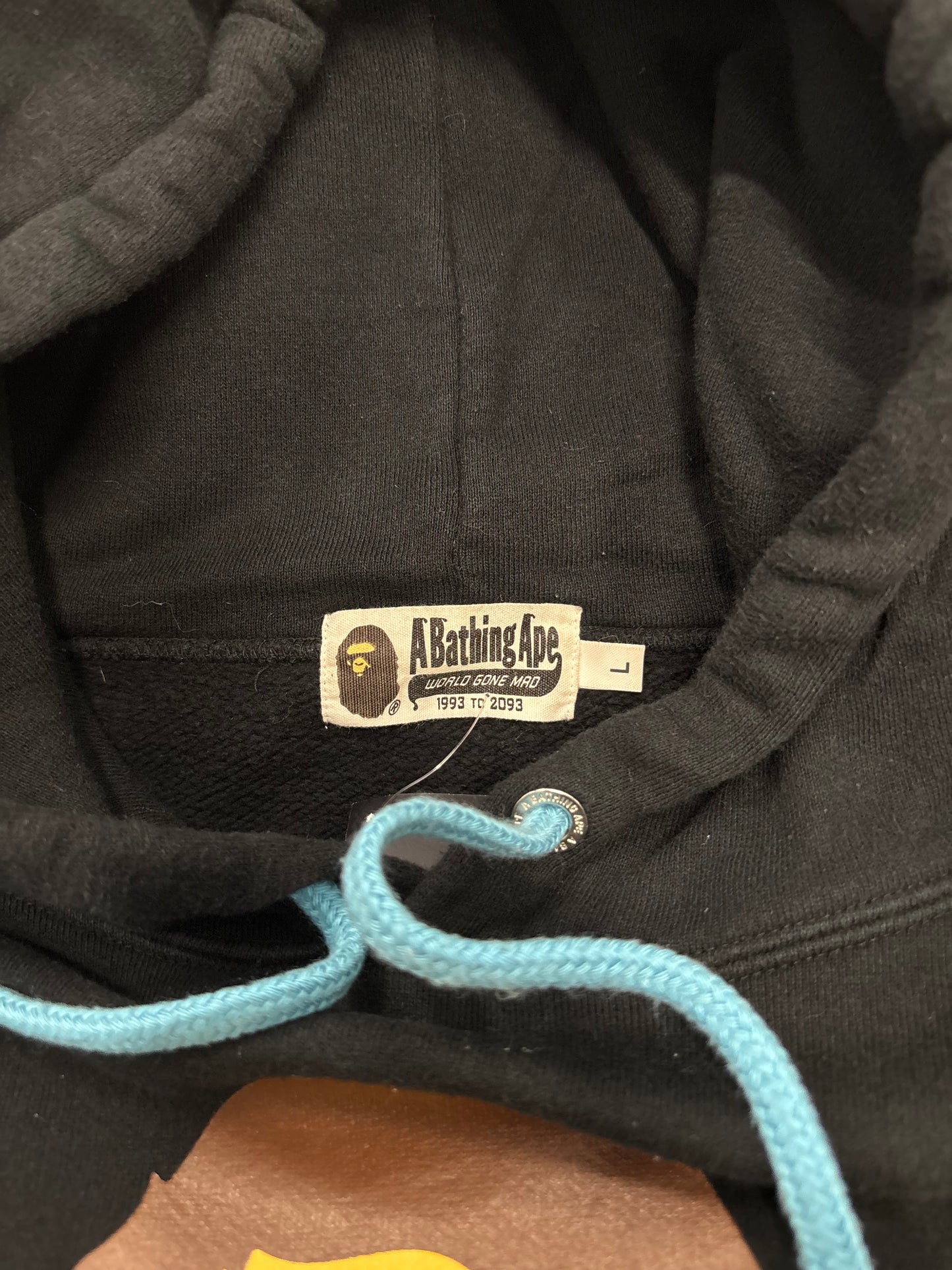 A Bathing Ape BAPE Harajuku Tokyo Mount Fuji Black Hoodie Men's Sz Large