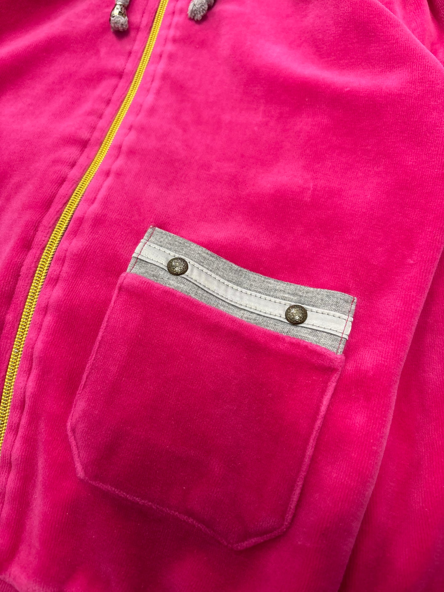 Juicy Couture Pink Velour Zip Hoodie Sz Medium