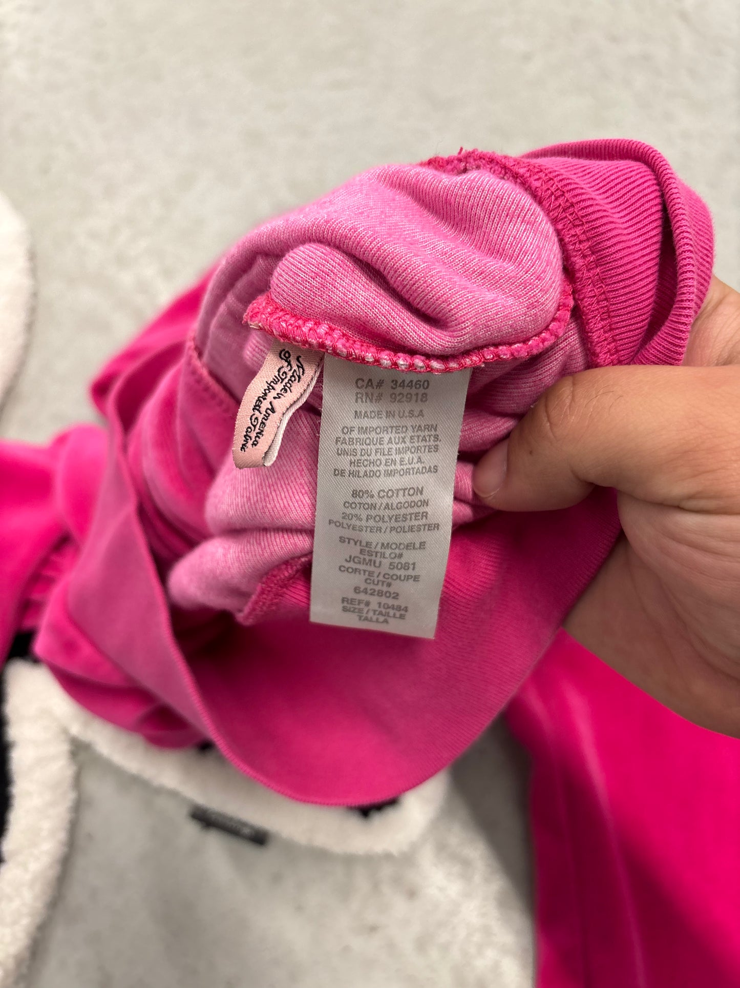 Juicy Couture Pink Velour Zip Hoodie Sz Medium