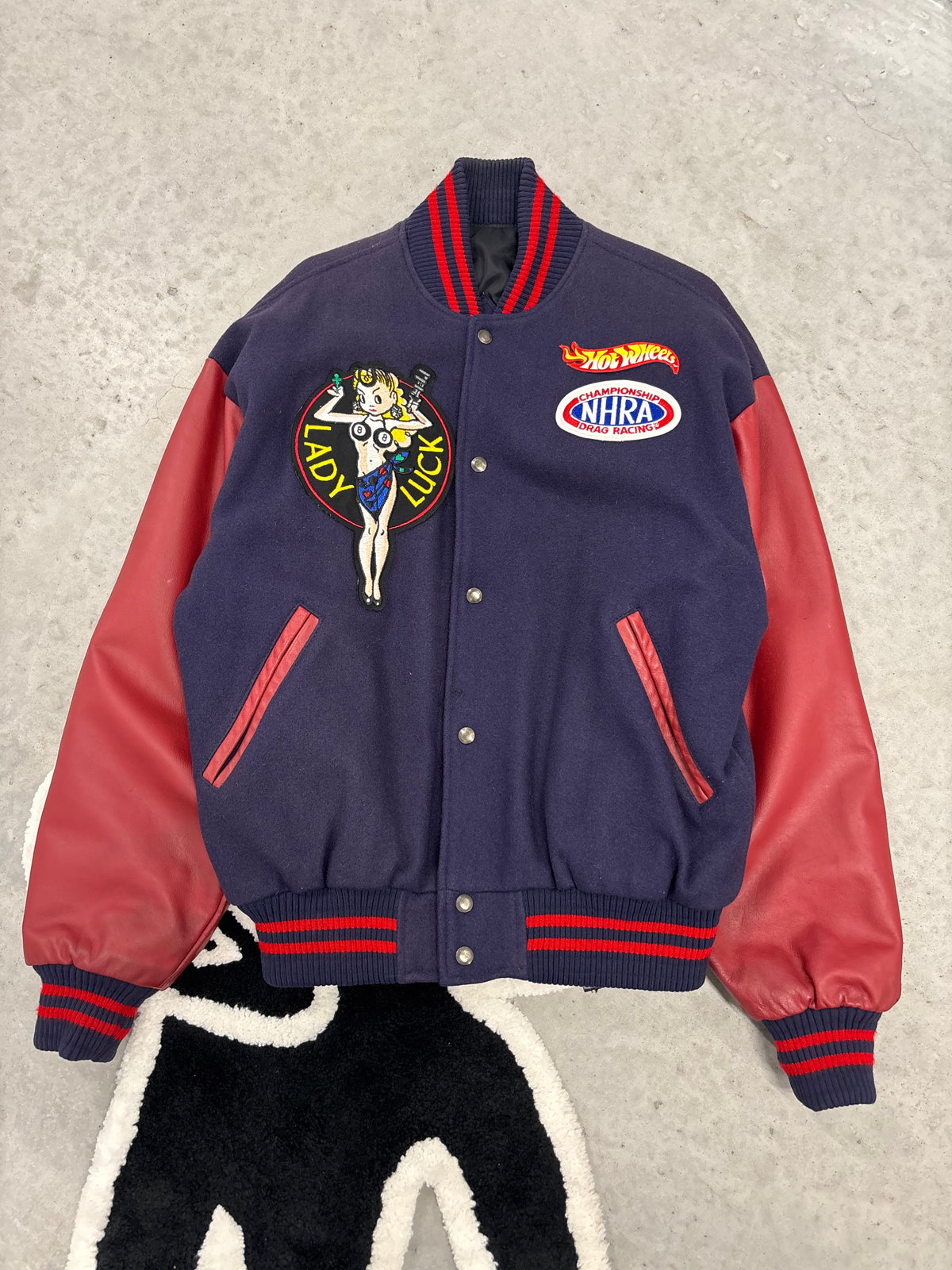 Vintage Hotwheels Varsity Letterman Jacket Sz Medium