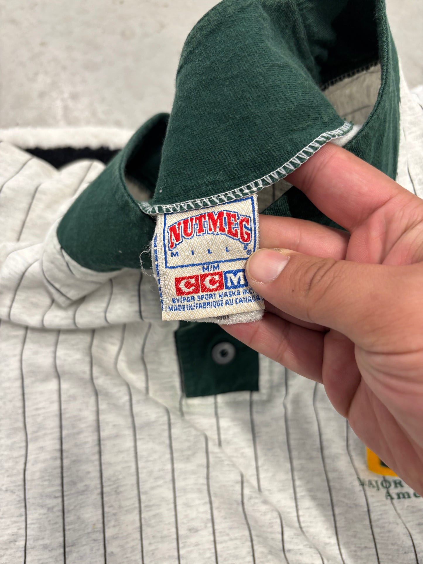 Oakland Athletics CCM Pinstripe Jersey Sz Medium (Day 17)