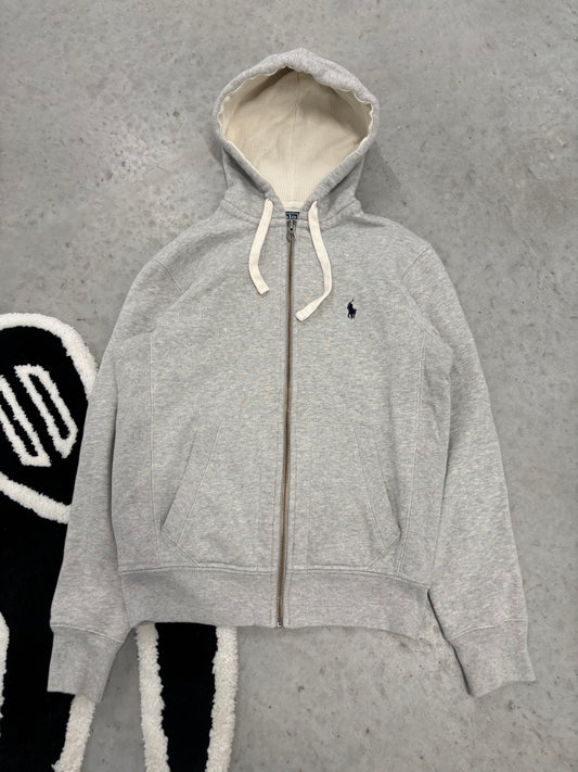 Polo Ralph Lauren Cream Zip Hoodie Sz Small (Day 17)