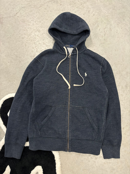 Polo Ralph Lauren Faded Navy Zip Hoodie Sz Medium (Day 20)