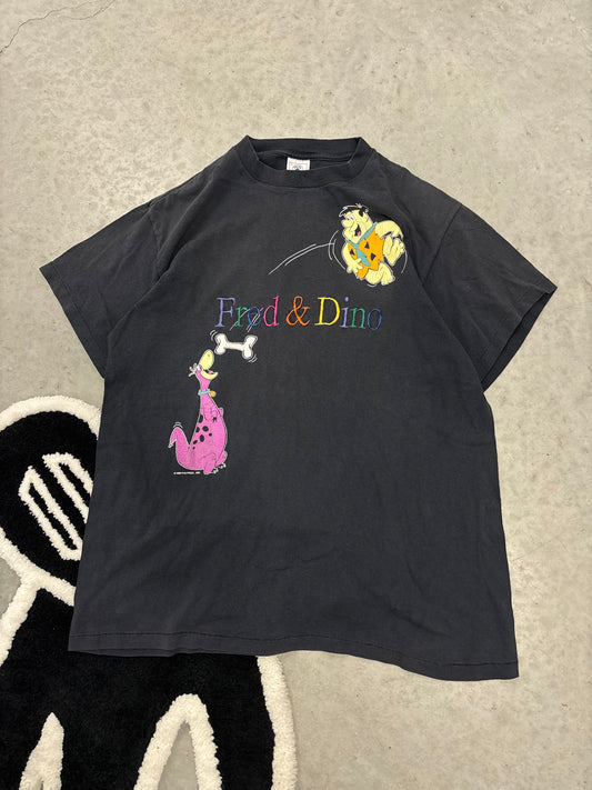 Vintage Fred & Dino 90s Flintstones Graphic Tee Sz Large (Day 19)