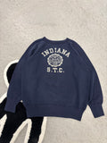 50s/60s Indiana State Teachers College STC Navy Raglan Sweatshirt Sz Medium (Day 22)