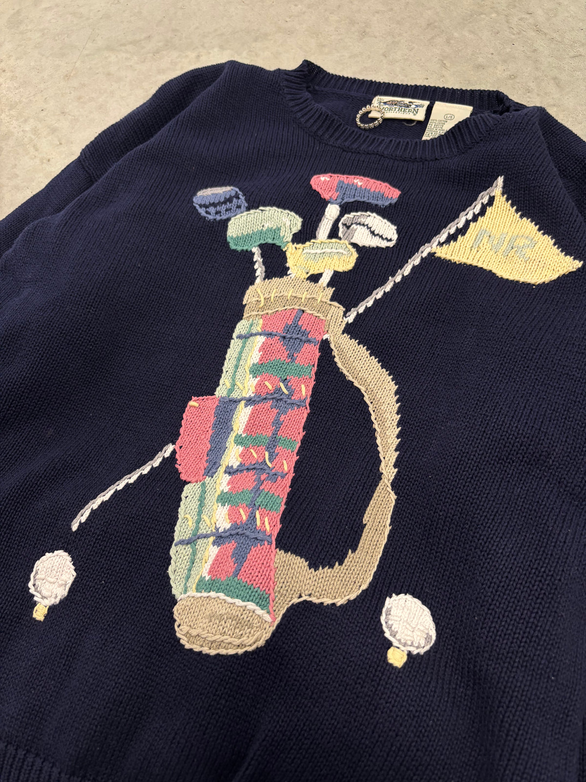 Vintage Golf Knit Crewneck Sweater Sz Large (Day 23)
