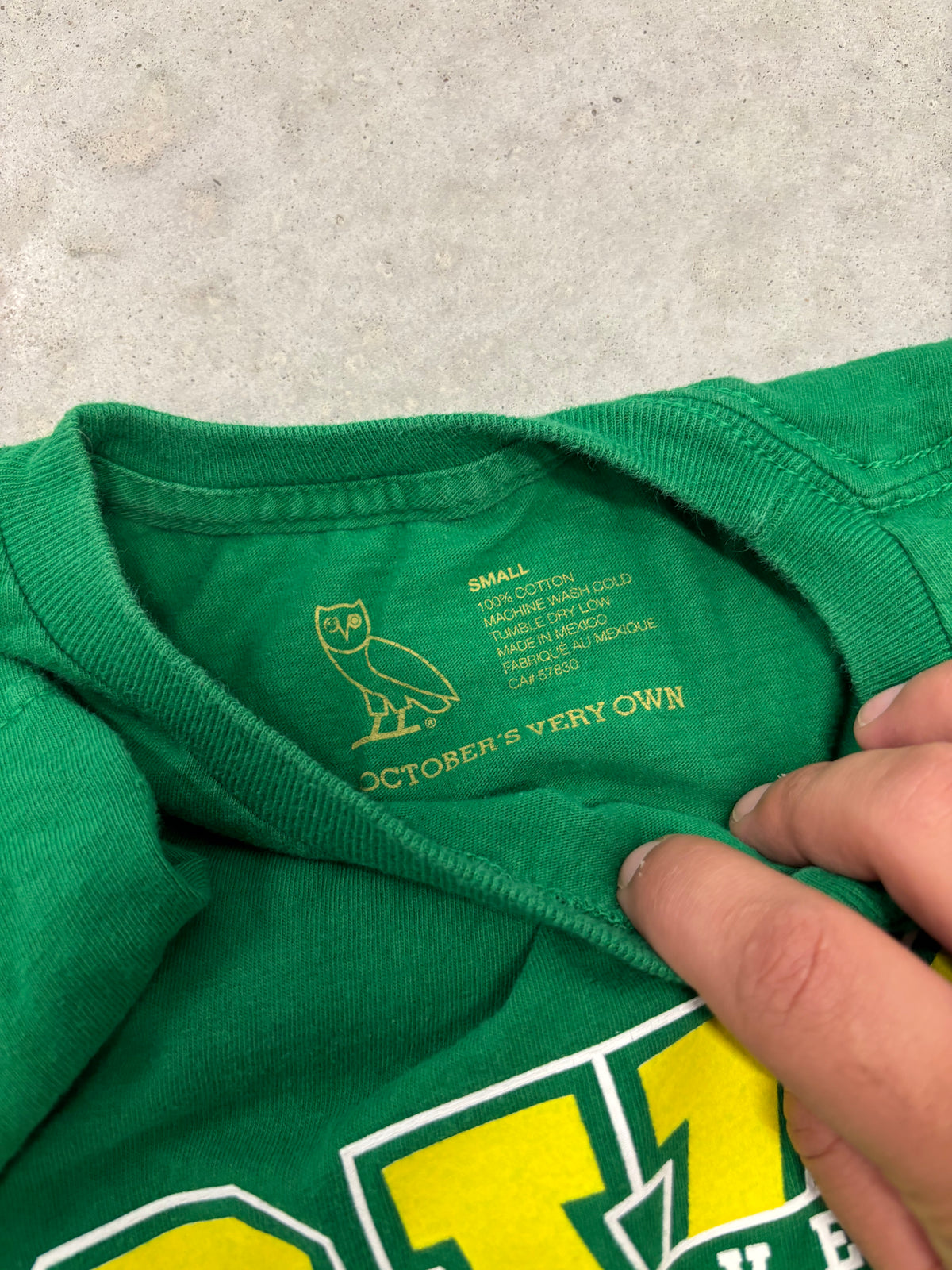 OVO Green Chain Logo Tee Sz Small
