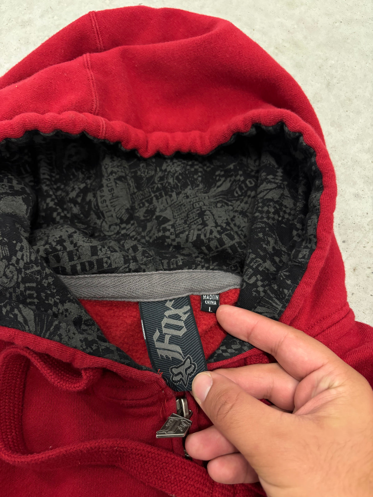 Fox Racing Zip Hoodie Red Sz Large (Day 23)